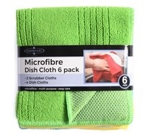 Microfibre Cleaning Cloth 6 Pack Yellow/