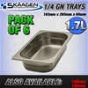 Unused 1/3 Gastronorm Trays 65mm - 6 Pack