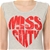 Miss Sixty Women's Grey Marl Wet Look Heart Vest Top