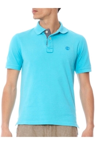 Timberland Men's Turquoise Pique Polo Sh