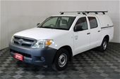 2007 Toyota Hilux 4x2 Workmate TGN16R Manual Dual Cab