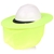 10 x MSA Brim Caps with Neck Flap, Fluro Lime Cotton for V-Gard Hard Hat.