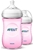 2 x PHILIPS Avent Natural Baby Bottles, 260ml, 2-Pack, SCF033/27 & SCF034/