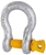 8 x Bow Shackles, WLL 1.5T, Screw Pin Type, Grade S, Yellow Pin. Buyers Not