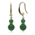 Natural Round Green Aventurine Adorned with Swarovski® Crystal Earrings