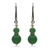 Round Green Aventurine with Swarovski® Crystal Beads PPEarrings