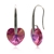 Beautiful 'Xillion' Heart Adorned w/ Swarovski® Crystal Rose AB Earrings