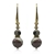 Natural Round Tourmaline Adorned with Swarovski® Crystal Beads Earrings