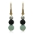 6-10mm Natural Turquoise, Green Aventurine & Malaysia Jade GP Earrings
