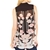 Oasis Black/Pink Placement Floral Stripe Sleeveless Shirt