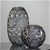 SOGA 2X Grey Colored Diamond Cut Glass Flower Vase Jar Gold Accent