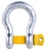 2 x Bow Shackles, WLL 4.7T, Screw Pin Type, Grade S. Yellow Pin. Buyers Not