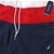 NAUTICA Men's Swim Shorts, Size L, Nylon/Polyester, White/Red/Navy. Buyers
