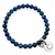 Natural Round Lapis Lazuli & Personalized Letter 'C' w/Heart Charm Bracelet
