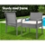 Gardeon Outdoor Furniture Dining Chairs Wicker Cushion Black x2