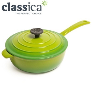 Classica 24cm Green Cast Iron Sauté Pan