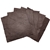 3pcs - (15cm x 15cm) Brown Square Lambskin Leather Piece, Remnant Skin