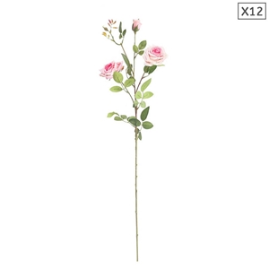 SOGA 12pcs Artificial Silk Flower Fake R