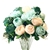 SOGA 3pcs Artificial Silk W/ 15 Heads Flower Fake Rose Bouquet Table Decor