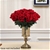 SOGA 5pcs Artificial Silk Flower Fake Rose Bouquet Table Decor Red