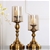 SOGA 33.5cm Gold Nordic Deluxe Candlestick Candle Holder Stand Glass/Iron