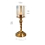 SOGA 42cm Gold Nordic Deluxe Candlestick Candle Holder Stand Glass/Iron