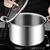 SOGA 22cm Stainless Steel Soup Stock Pot with Glass Lid