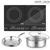 SOGA Dual Burners Cooktop Stove 30cm S/S Induction Casserole & 30cm Fry Pan