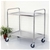 SOGA 2X 2 Tier 86x54x94cm SS Kitchen Food Cart Trolley Utility Round Large