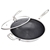 SOGA 34cm Stainless Steel Frying Pan Non Stick Skillet w/ Lid Helper Handle