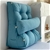 SOGA 45cm Blue Triangular Wedge Lumbar Pillow Headboard Cushion Home Decor
