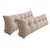 SOGA 2X 100cm Beige Triangular Wedge Bed Pillow Headboard Cushion