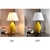 SOGA Textured Ceramic Oval Table Lamp with Gold Metal Base Yellow