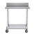 SOGA Stainless Steel Work Bench Table Backsplash & Caster Wheels 80cm