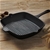 SOGA 2X 24cm Ribbed Cast Iron Frying Skillet Pan Folding Wooden Handle