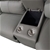 6 Seater Real Leather sofa Grey Lounge Set Couch with Adjustable Headrest