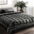 Giselle Bedding Faux Mink Quilt Fleece Throw Blanket Charcoal Single