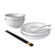 SOGA White Japanese Style Ceramic Dinnerware Crockery Set of 4