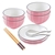 SOGA Pink Japanese Style Ceramic Dinnerware Crockery Set of 6