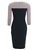 Howard Showers Celeste Panelled Long Sleeve Dress In Black / Taupe