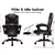 Massage Office Chair Footrest Executive Seat PU Leather Black ALFORDSON