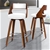 ALFORDSON 2x Swivel Bar Stools Eden Kitchen Wooden Dining Chair WHITE