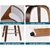 Bar Stools 2x Swivel Eden Kitchen Dining Chair Wooden LIGHT GREY ALFORDSON