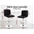 ALFORDSON 2x Bar Stools Macias Kitchen Swivel Chair Leather Gas Lift BLACK