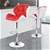 Bar Stools 2x Willa Kitchen Gas Lift Swivel Chair Leather RED ALFORDSON