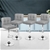 Artiss 4x Fabric Bar Stools NOEL Kitchen Chairs Swivel Bar Stool Gas Lift
