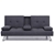 Artiss Linen Fabric 3 Seater Sofa Bed Recliner Cup Holder Futon Dark Grey