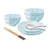 SOGA Light Blue Japanese Style Ceramic Dinnerware Crockery Set of 6