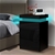 ALFORDSON Bedside Table RGB LED Nightstand 3 Drawers High Gloss Black