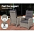 Gardeon Outdoor Setting Recliner Chair Table Set Wicker lounge Patio